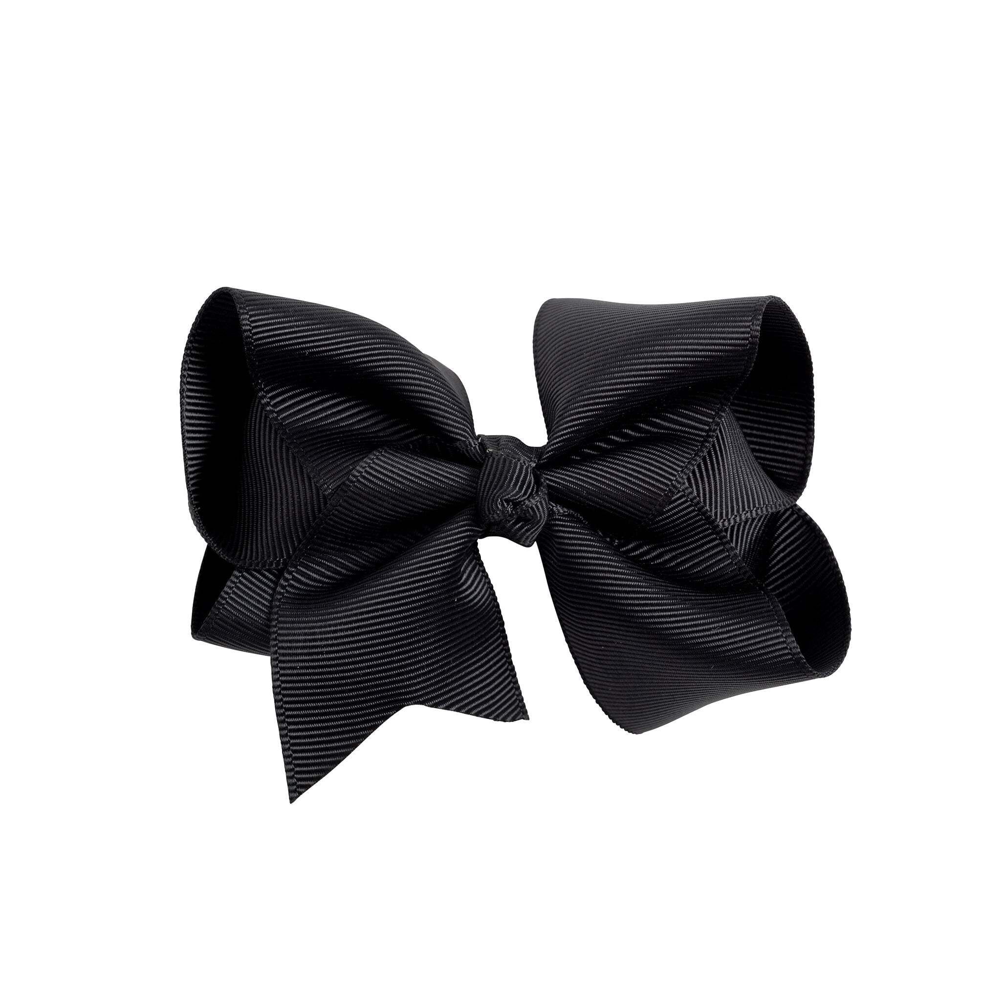 GOGIRL! USA 4 Inch Grosgrain Ribbon Hair Bow w/ French clip Black ...