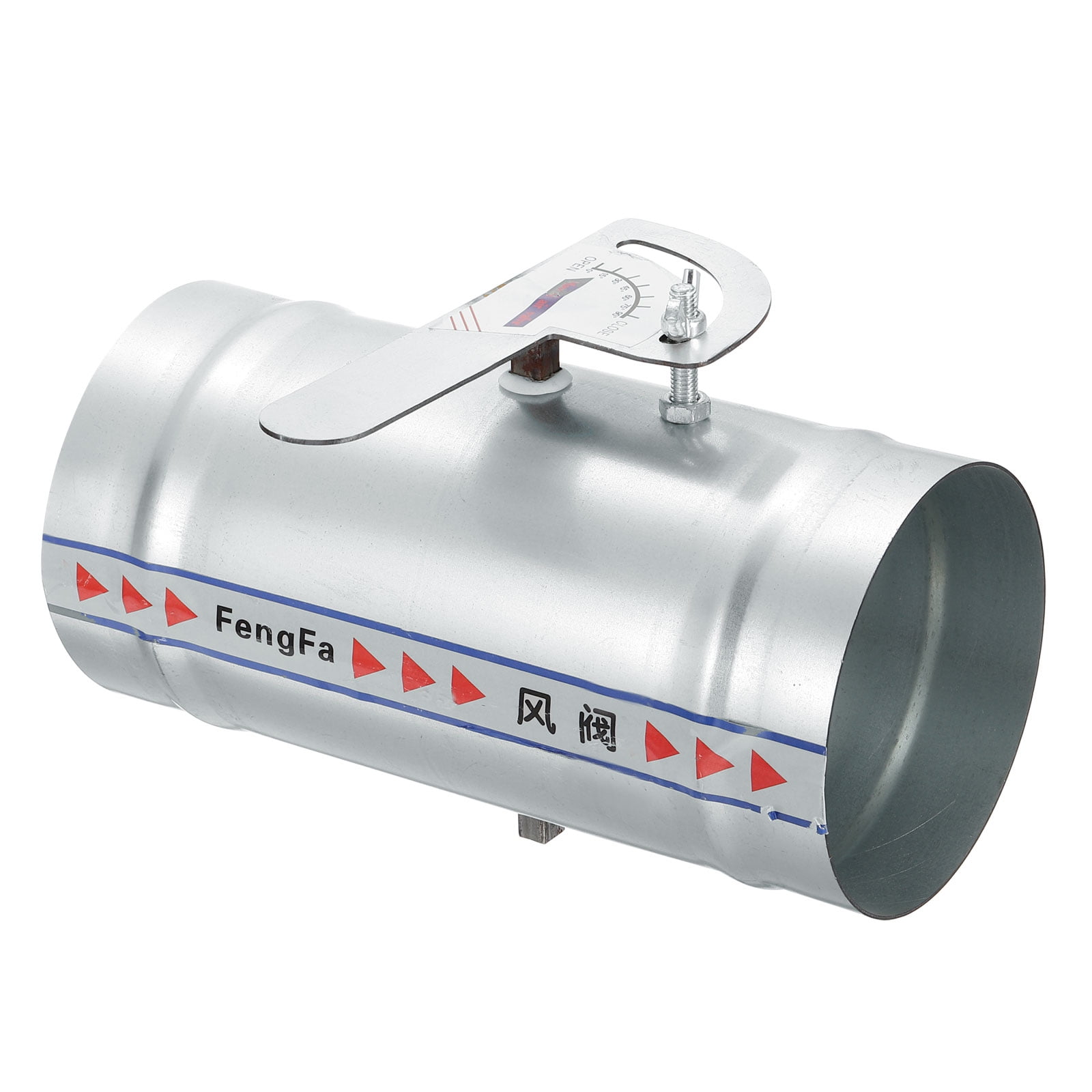 4 Inch HVAC Duct Damper Manual Volume Backdraft Damper Airflow Ducting Control Valve Silver, 2 Pcs