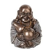 4 Inch Happy Buddha Holding Gourd Buddhism Resin Statue Figurine