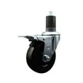 thumbnail image 1 of 4 Inch Hard Rubber Swivel 1-5/8 Inch Expanding Stem Caster Total Lock Brake SCC, 1 of 2