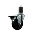 thumbnail image 1 of 4 Inch Hard Rubber Swivel 1-5/8 Inch Expanding Stem Caster with Brake SCC, 1 of 2