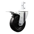 thumbnail image 1 of 4 Inch Hard Rubber Swivel 7/8 Inch Square Stem Caster with Total Lock Brake SCC, 1 of 2
