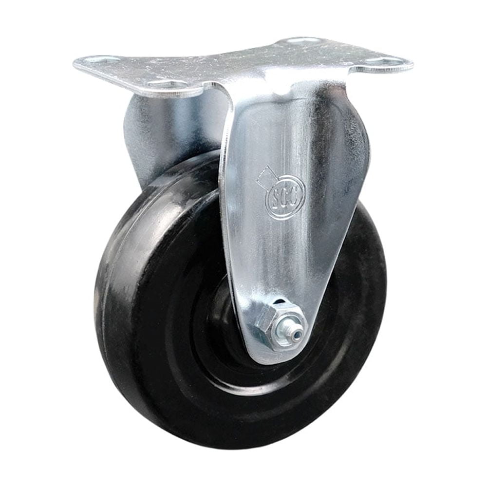 4 Inch Hard Rubber Wheel Rigid Top Plate Caster Service Caster Brand ...