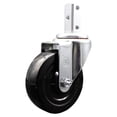 thumbnail image 1 of 4 Inch Hard Rubber Wheel Swivel 7/8 Inch Square Stem Caster Service Caster, 1 of 2