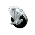 thumbnail image 1 of 4 Inch Hard Rubber Wheel Swivel Bolt Hole Caster with Brake Service Caster, 1 of 2