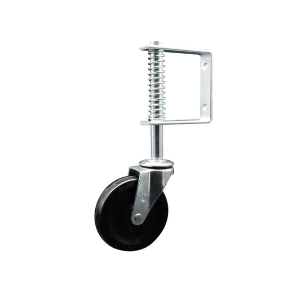 4 Inch Hard Rubber Wheel - Swivel Gate and Ladder Caster - Service Caster Brand