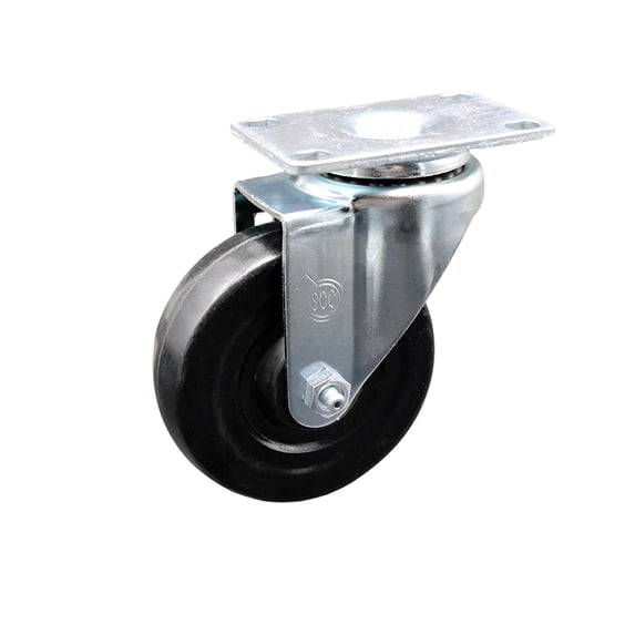 4 Inch Hard Rubber Wheel Swivel Top Plate Caster Service Caster Brand