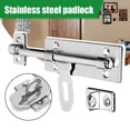 thumbnail image 1 of 4 Inch Hardware Door Lock Stainless Steel Barrel Bolt Latch Padlock Clasp Set Brushed Locking Door For Window Drawer Cupboard, 1 of 6