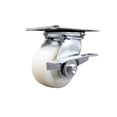 thumbnail image 1 of 4 Inch Heavy Duty Nylon Caster with Roller Bearing and Brake Service Caster, 1 of 2