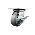 thumbnail image 1 of 4 Inch Heavy Duty Thermoplastic Rubber Caster with Roller Bearing and Brake SCC, 1 of 2