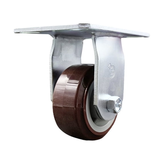 4 Inch Heavy Duty Top Plate Polyurethane Rigid Caster with Roller Bearing SCC