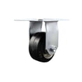 thumbnail image 1 of 4 Inch Heavy Duty Top Plate Rubber on Aluminum Rigid Caster with Ball Bearing, 1 of 2