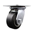 thumbnail image 1 of 4 Inch Heavy Duty Top Plate Rubber on Aluminum Swivel Caster with Ball Bearing, 1 of 2