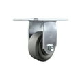 thumbnail image 1 of 4 Inch Heavy Duty Top Plate Thermoplastic Rubber Rigid Caster with Ball Bearing, 1 of 2