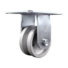 4 Inch Heavy Duty Top Plate V Groove Semi Steel Rigid Caster with Roller Bearing