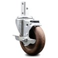thumbnail image 1 of 4 Inch High Temp Glass Filled Nylon 3/4 Inch Square Stem Caster with Brake SCC, 1 of 2