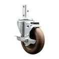 thumbnail image 1 of 4 Inch High Temp Glass Filled Nylon 3/4 Inch Square Stem Caster with Brake SCC, 1 of 2