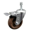thumbnail image 1 of 4 Inch High Temp Glass Filled Nylon 3/8 Inch Stem Caster with Total Lock Brake, 1 of 2