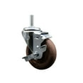 thumbnail image 1 of 4 Inch High Temp Glass Filled Nylon 5/8 Inch Threaded Stem Caster with Brake, 1 of 2