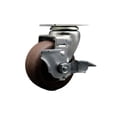 thumbnail image 1 of 4 Inch High Temp Glass Filled Nylon Swivel Caster with Roller Bearing and Brake, 1 of 2