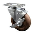 thumbnail image 1 of 4 Inch High Temp Glass Filled Nylon Swivel Top Plate Caster with Brake SCC, 1 of 2