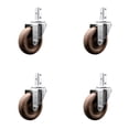 thumbnail image 1 of 4 Inch High Temp Glass Filled Nylon Wheel Swivel 3/4 Inch Square Stem Caster Set, 1 of 2