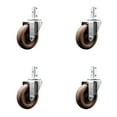 thumbnail image 1 of 4 Inch High Temp Glass Filled Nylon Wheel Swivel 7/8 Inch Square Stem Caster Set, 1 of 2