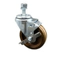 thumbnail image 1 of 4 Inch High Temp Phenolic Wheel Swivel 12mm Threaded Stem Caster with Brake, 1 of 2