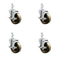thumbnail image 1 of 4 Inch High Temp Phenolic Wheel Swivel 3/4 Inch Square Stem Caster Set Brake SCC, 1 of 2