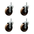 thumbnail image 1 of 4 Inch High Temp Phenolic Wheel Swivel 5/8 Inch Threaded Stem Caster Set, 1 of 2