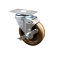 thumbnail image 1 of 4 Inch High Temp Phenolic Wheel Swivel Top Plate Caster with Brake SCC, 1 of 2