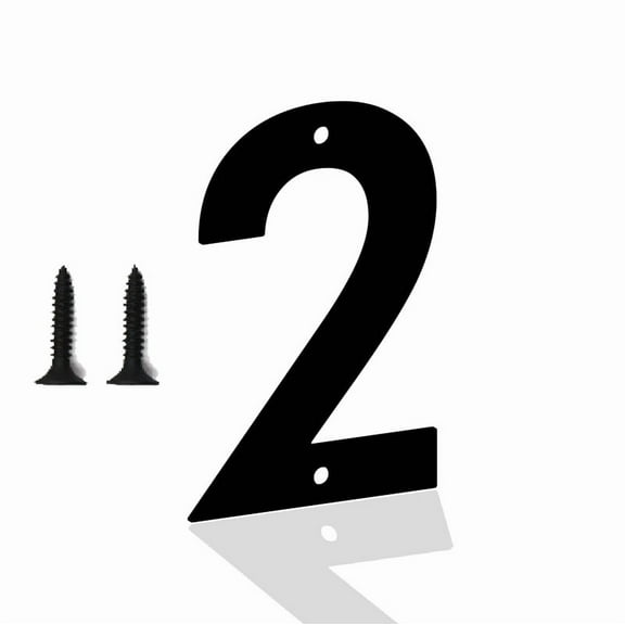 4 Inch House Numbers Letters, Black House Address Letters, Outdoor Mailbox Numbers, Modern Metal Address Number Letter for Homes, Apartments, Farms, Outside (2)