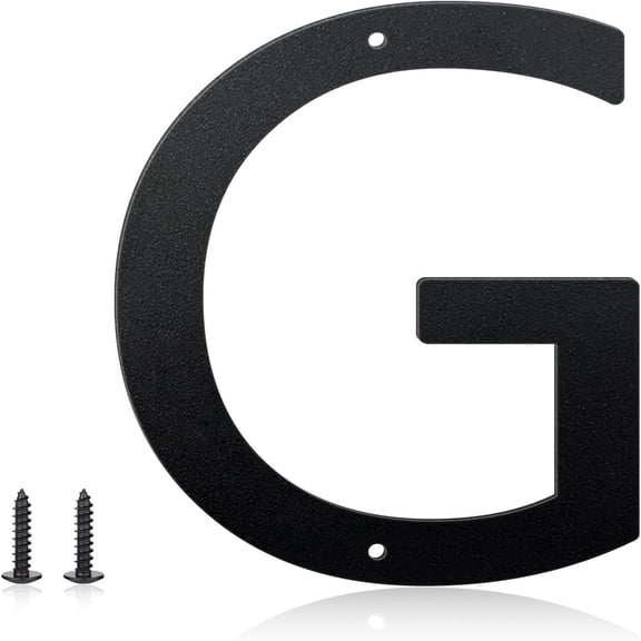 4 Inch House Numbers and Metal Letters for Outdoor Signs, House Numbers for Outside, Aluminum Address Letters and Numbers for Door, Mailbox, Garden, Perfect for Home or Office (Letter G)