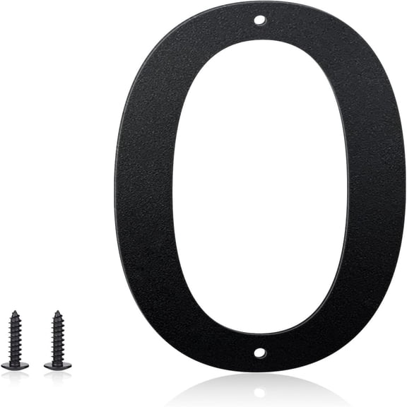 4 Inch House Numbers and Metal Letters for Outdoor Signs, House Numbers for Outside, Aluminum Address Letters and Numbers for Door, Mailbox, Garden, Perfect for Home or Office (Number 0)