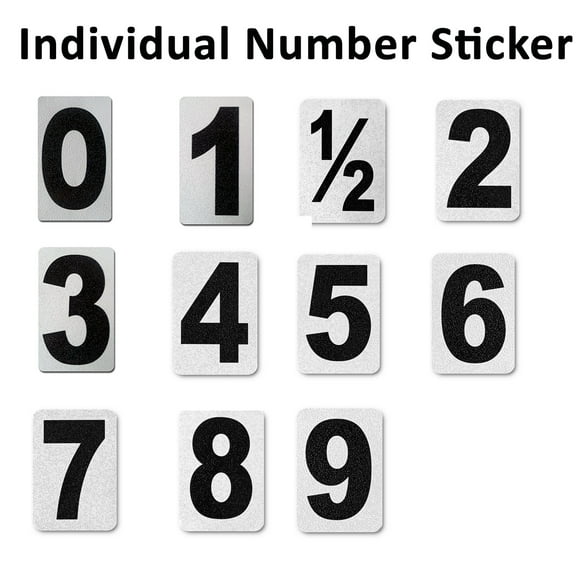 4 Inch Individual Number for Mailbox, House, Office, Apartment, Easy Peel & Stick, Highly Reflective Aluminum Numbers 0 to 9 Indoor/Outdoor, Perfect for Every Home Decor