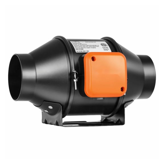 4 Inch Inline Duct Fan 205 CFM, Quiet EC Motor Ventilation Exhaust Fan with Temp Humidity Controller for Grow Tents, Hydroponics, Cooling Booster