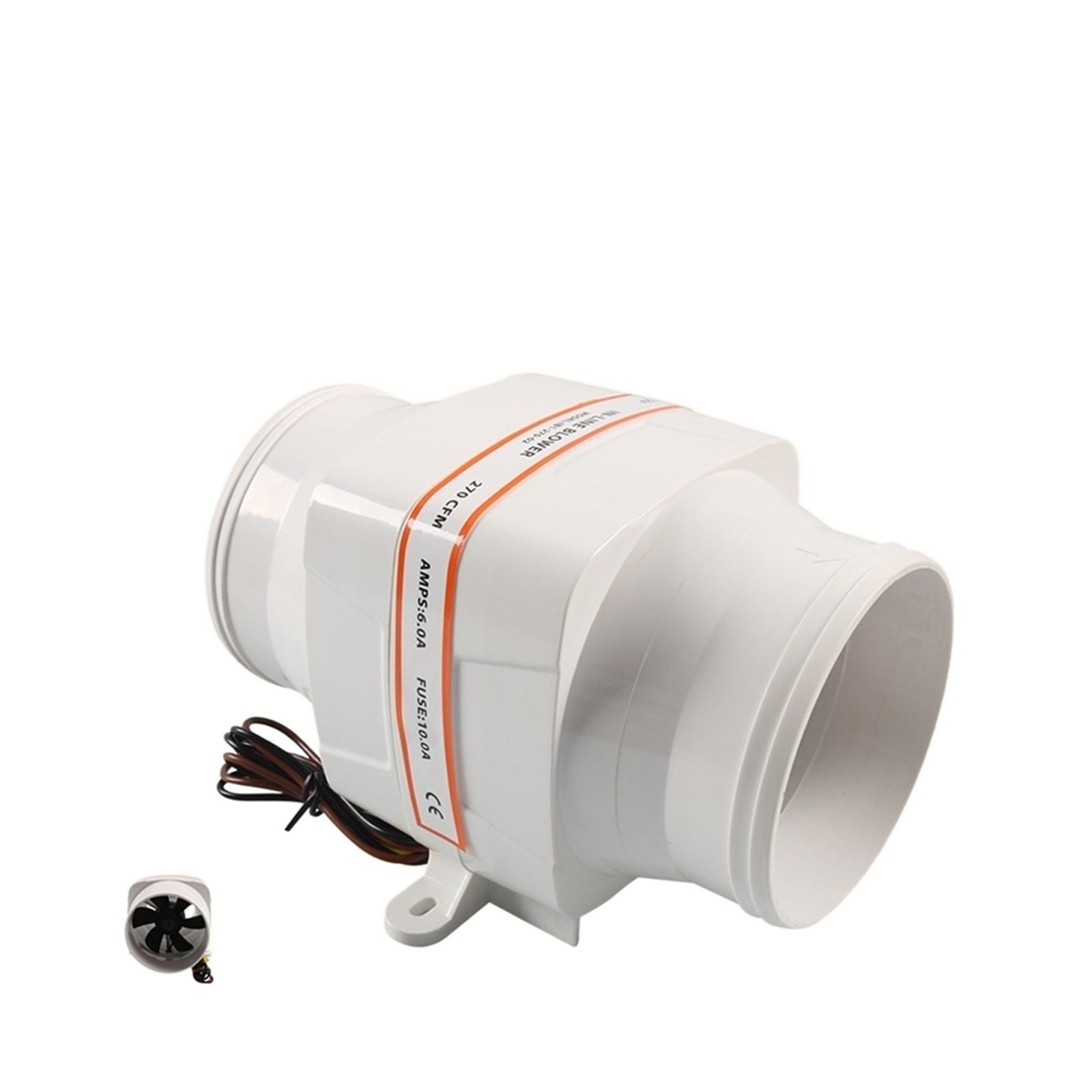 4 Inch Inline Duct Fan 270 CFM, Exhaust Ventilation Fan With Low Noise ...