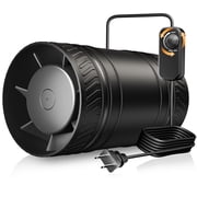 4 Inch Inline Duct Fan with Speed Controller, Upgraded Inline Fans High-Efficiency Exhaust Duct Fan, Low Noise HVAC Ventilation in Basement Bathroom Workshop Attic Grow Tent