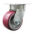 thumbnail image 1 of 4 Inch Kingpinless Poly on Aluminum Wheel Swivel Top Plate Caster Service Caster, 1 of 2