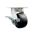 thumbnail image 1 of 4 Inch Kingpinless Polyolefin Wheel Swivel Caster with Brake Service Caster, 1 of 2