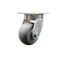 thumbnail image 1 of 4 Inch Kingpinless Thermoplastic Rubber Wheel Swivel Top Plate Caster SCC, 1 of 2