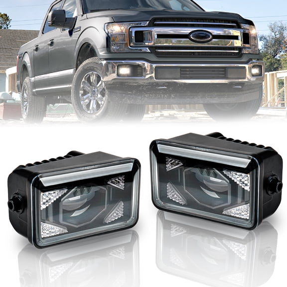 4 Inch LED Fog Lights Bumper Lamps with Daytime Running Lights Waterproof Compatible with f150 2016-2020