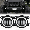 thumbnail image 1 of 4" Inch LED Fog Lights Front Bumper Driving for Jeep Wrangler JK JL JT, 1 of 11