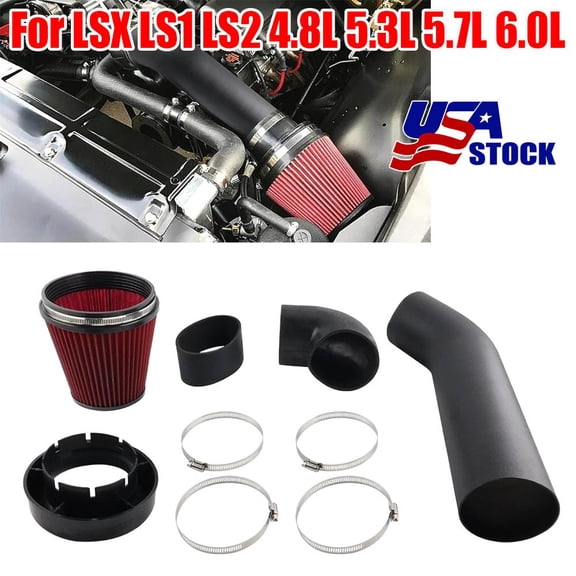 4 Inch LS Swap Cold Air Intake Kit w/ Filter For LSX LS1 LS2 4.8L 5.3L 5.7L 6.0L