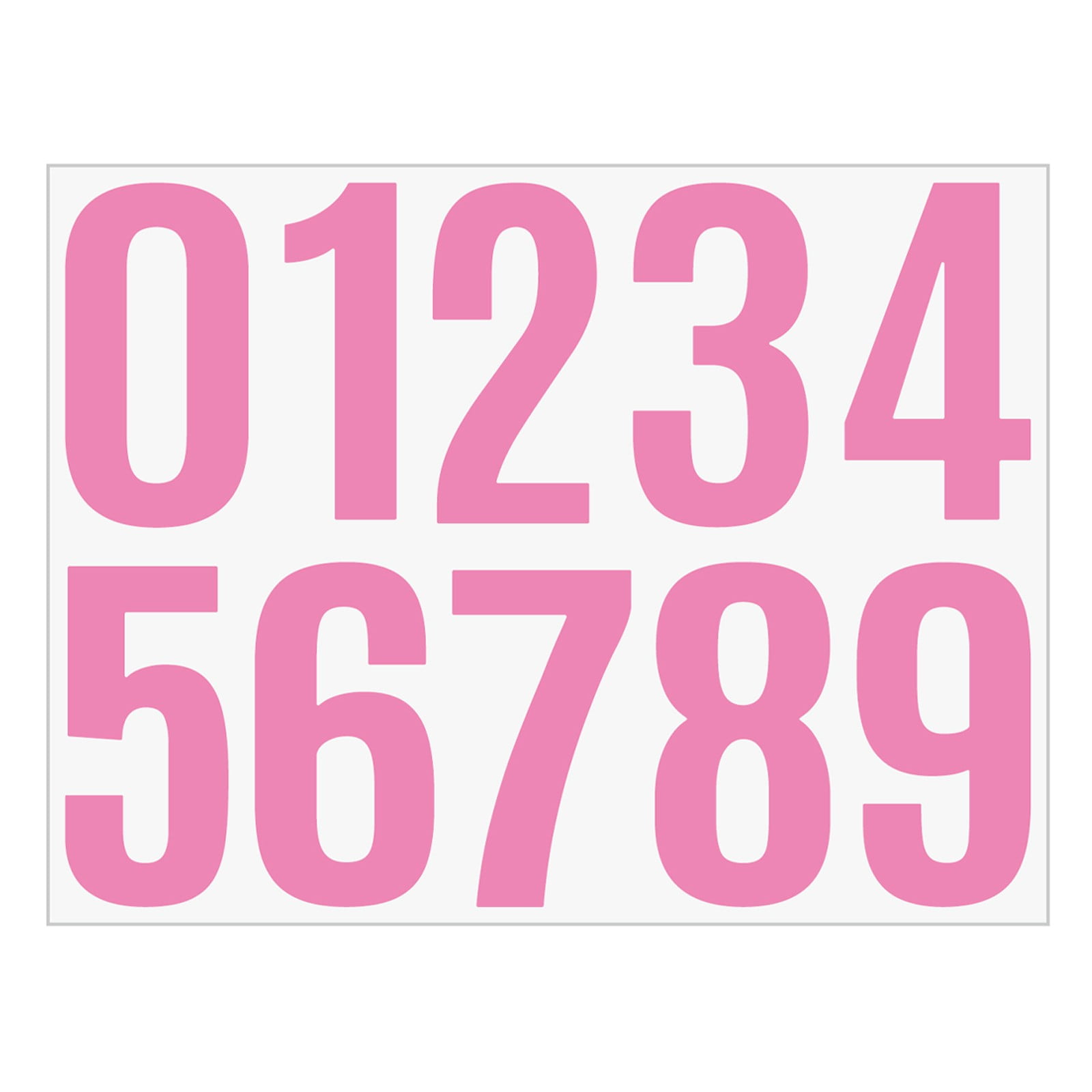 4 Inch Large Size Number Stickers, 1 Sheet Self Adhesive House Numbers ...