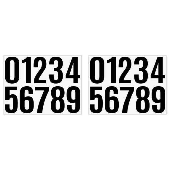 4 Inch Large Size Number Stickers, 2 Sheet Self Adhesive House Numbers for Mailbox, Trash Cans - Waterproof Vinyl Numbers Sticker, for Easy Backing Peeling, Bold and Easy-to-Read House Number Labels