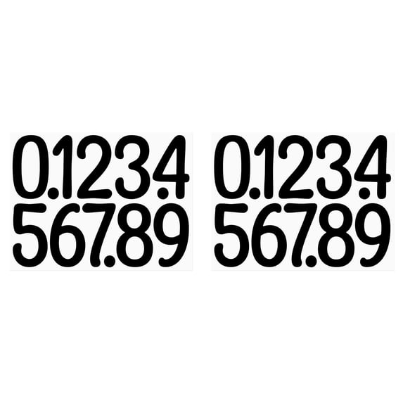 4 Inch Large Size Number Stickers, 2 Sheets Self Adhesive House Numbers for Mailbox, Trash Cans - Waterproof Vinyl Numbers Sticker, for Easy Backing Peeling, Bold and Easy-to-Read House Number Labels