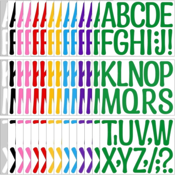 4 Inch Letter Stickers 42 Sheets Large Alphabet Letter Stickers Self Adhesive Stick Letters for Bulletin Boards Classroom Decor(Multicolor)