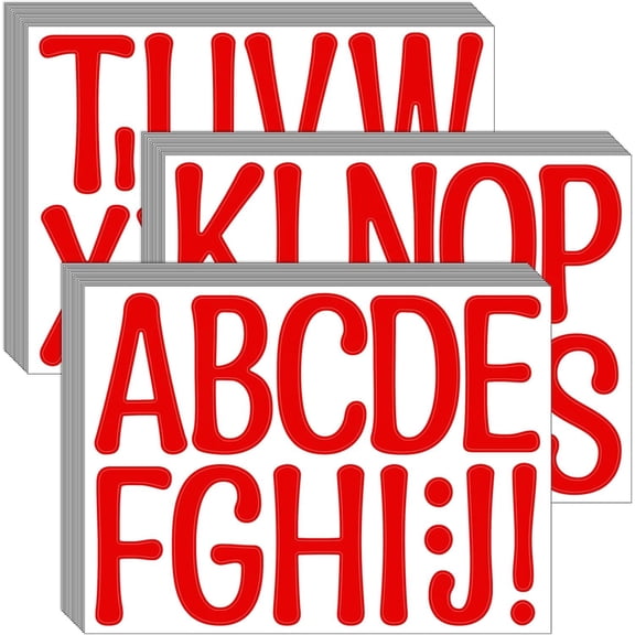4 Inch Letter Stickers 42 Sheets Large Alphabet Letter Stickers Self Adhesive Stick  Letters for Bulletin Boards Classroom  Decor (Red)