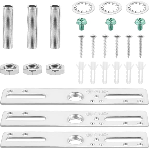 4 Inch Light Fixture Mounting Bracket, 3 Set Small Chandelier Hold Plate Light Mounting Bracket Kit Universal Lamp Fixture Hardware for Chandelier Wall-Light